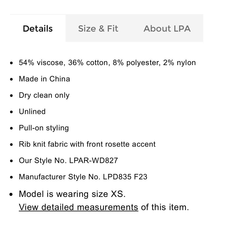 LPA REVOLVE Dara Midi Dress Bodycon Ribbed SZ M Rosette Adjustable Strap Stretch - Picture 10 of 12